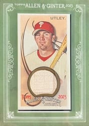 2023 Topps Allen & Ginter Framed Mini Relics Chase Utley #MFR-CU card