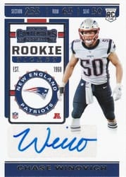 2019 Panini Contenders Base Set Chase Winovich #276 card