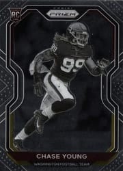 2020 Panini Prizm Base Set Chase Young #383 card