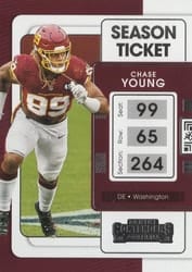 2021 Panini Contenders Base Set Chase Young #100 card