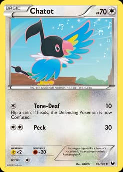 Dark Explorers Chatot #85 card