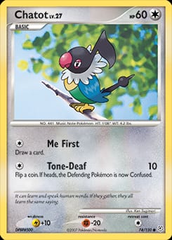 Diamond & Pearl Chatot #74 card