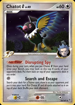 Supreme Victors Chatot G #54 card