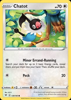 Vivid Voltage Chatot #139 card