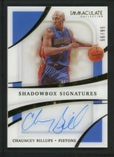 2020-21 Panini Immaculate Collection Shadowbox Signatures Chauncey Billups #SHS-CBL card