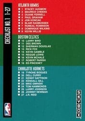 1992-93 SkyBox Base Set Checklist 1: 1-56 #322 card