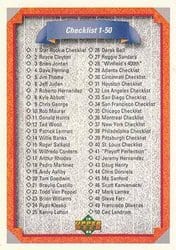 1992 Upper Deck Base Set Checklist: 1-100 #100 card
