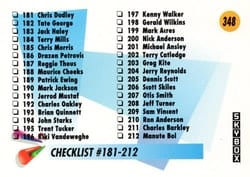 1991-92 SkyBox Base Set Checklist: 181-244 #348 card