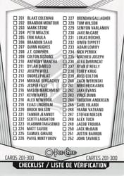 2024-25 O-Pee-Chee Base Set Checklist: 201-300 #300 card