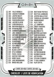 2025-26 O-Pee-Chee Base Set Checklist #400 card