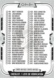 2025-26 O-Pee-Chee Base Set Checklist #500 card