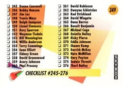 1991-92 SkyBox Base Set Checklist: 245-305 #349 card