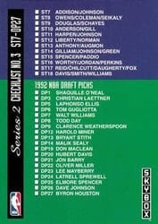 1992-93 SkyBox Base Set Checklist 3: 411-413 and Inserts #413 card