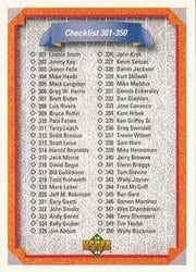 1992 Upper Deck Base Set Checklist: 301-400 #400 card