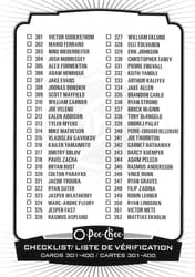 2022-23 O-Pee-Chee Base Set Checklist: 301-400 #400 card