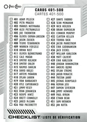 2020-21 O-Pee-Chee Base Set Checklist: 401-500 #500 card