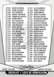 2024-25 O-Pee-Chee Base Set Checklist: 501-600 #600 card