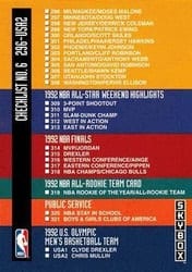 1992-93 SkyBox Base Set Checklist 6: 296-327 and Inserts #327 card