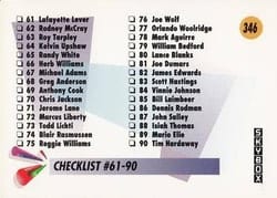 1991-92 SkyBox Base Set Checklist: 61-120 #346 card