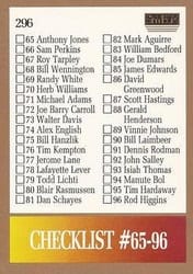 1990-91 SkyBox Base Set Checklist: 65-122 #296 card