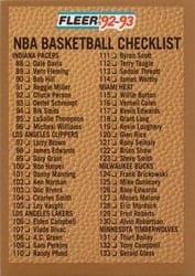 1992-93 Fleer Base Set Checklist: 88-176 #263 card