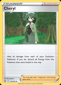Battle Styles Cheryl #123 card