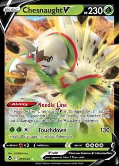 Silver Tempest Chesnaught V #15 card