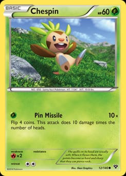 XY Chespin #12 card