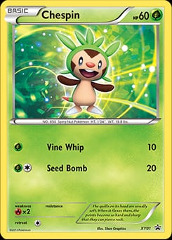XY Black Star Promos Chespin #XY01 card