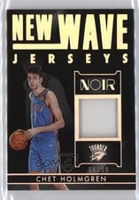 2022-23 Panini Noir New Wave Jerseys Chet Holmgren #NWJ-CHG card