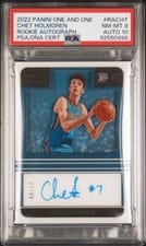 2022-23 Panini One and One Rookie Autographs Chet Holmgren #RA-CHT card