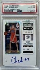 2022 Panini Contenders Chet Holmgren Autograph Stub Ticket #137 card