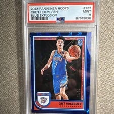 2022 Panini Hoops Chet Holmgren Blue Explosion #232 card