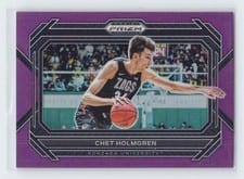 2023 Panini Prizm Draft Picks Chet Holmgren Purple #76 card