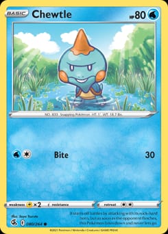 Fusion Strike Chewtle #80 card
