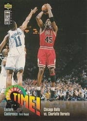 1995-96 Collector's Choice Base Set Chicago Bulls vs. Charlotte Hornets #353 card