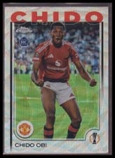 2024 Topps Chrome UEFA Chido Obi Wave Refractor #14 card