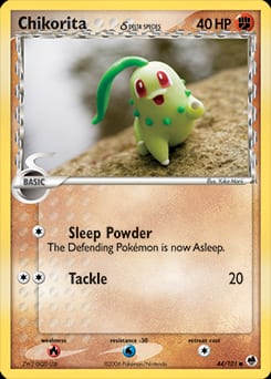 2006 Dragon Frontiers Chikorita δ #44 card