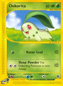 Expedition Base Set Chikorita #100 card