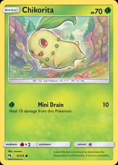 Lost Thunder Chikorita #6 card