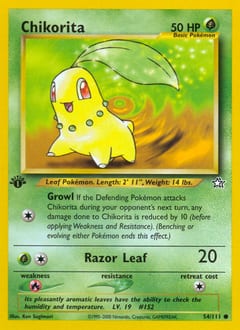 Neo Genesis Chikorita #54 card