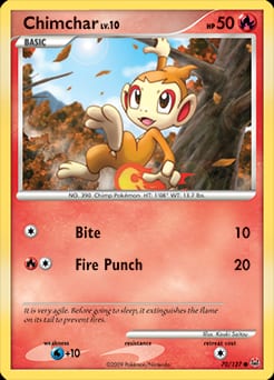 Platinum Chimchar #70 card