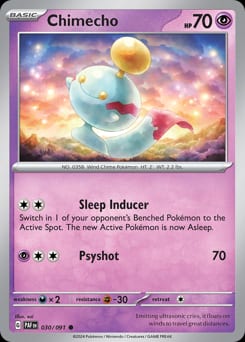 Paldean Fates Chimecho #30 card