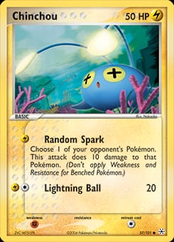 Hidden Legends Chinchou #57 card
