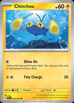 Paldean Fates Chinchou #20 card