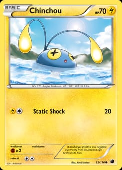 Plasma Freeze Chinchou #35 card