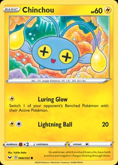 Sword & Shield Chinchou #68 card