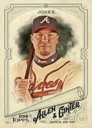 2018 Topps Allen & Ginter Base Set Chipper Jones #162 card