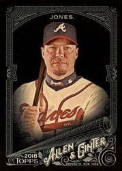 2018 Topps Allen & Ginter X Base Set Chipper Jones #162 card