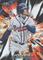 2018 Topps Fire Base Set Chipper Jones #184 card